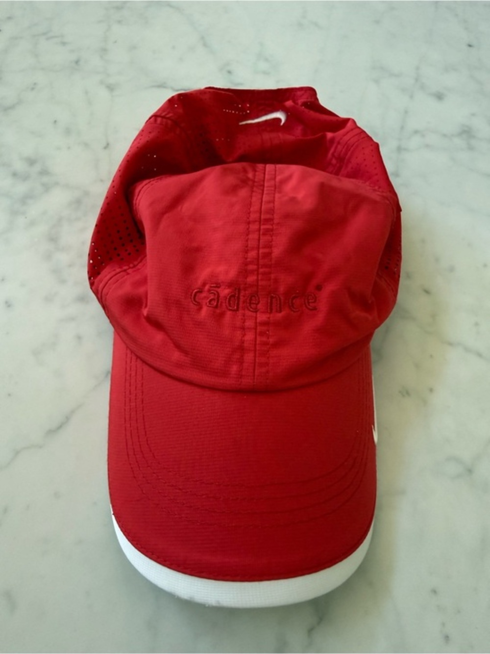 Nike Cadence Dri-FIT Red Running Cap Lightweight Adjustable